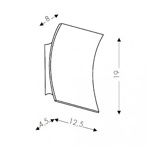 Dimensioni applique Orizzonte